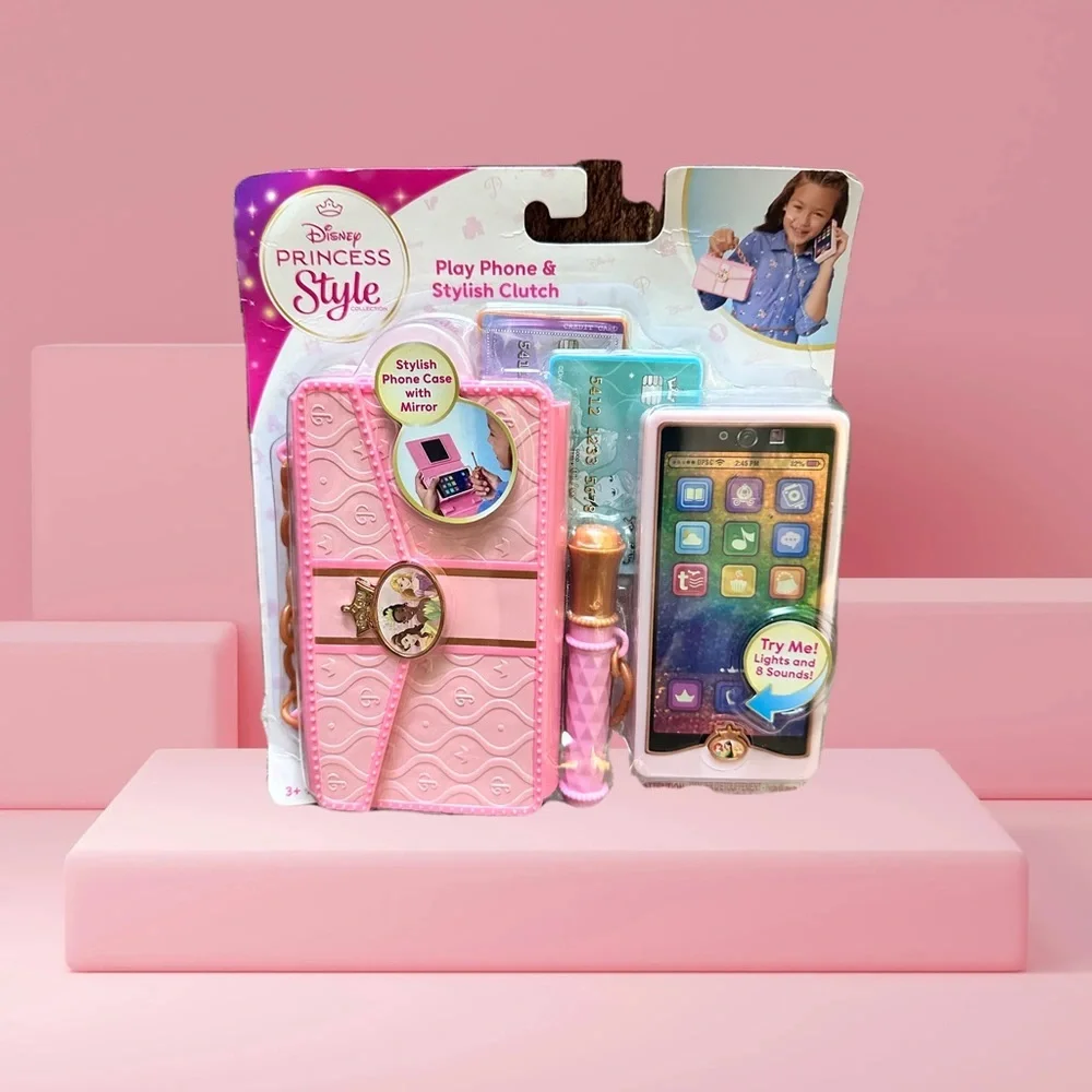 Disney Princess Style Play Phone & Stylish Clutch - Pink